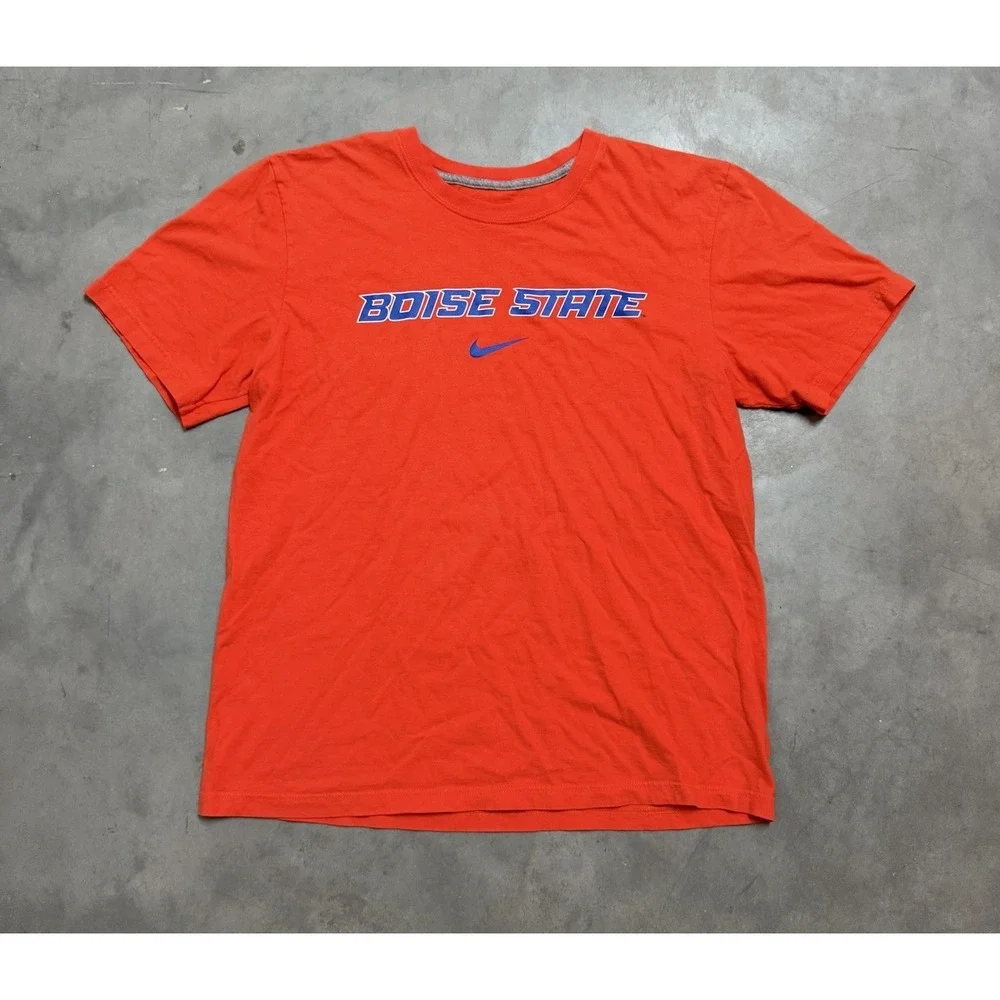 Nike Boise State University‎ Broncos Orange Cotton T-Shirt Men's Size Large
